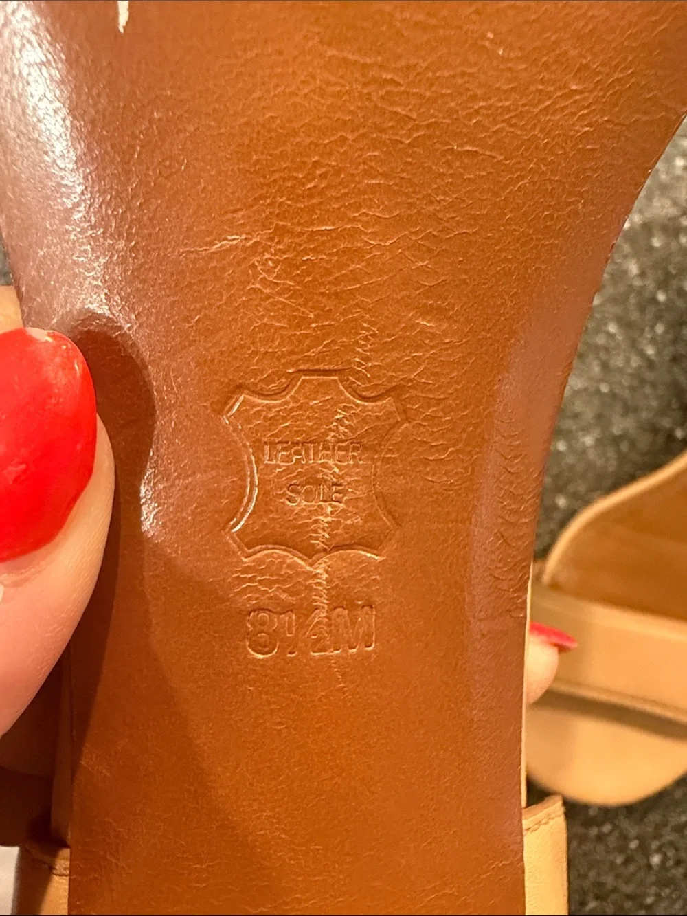 Women’s Tory Burch Tan Leather Tana Ankle-Strap Sandals - size 8.5